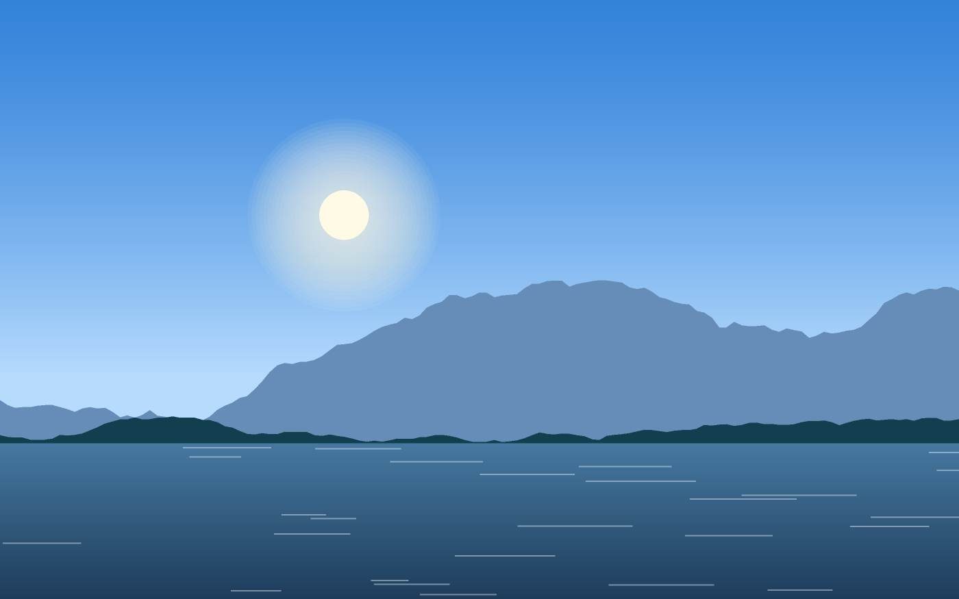 Ilustração de uma paisagem