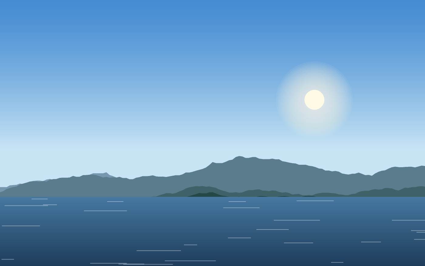 Ilustração de uma paisagem